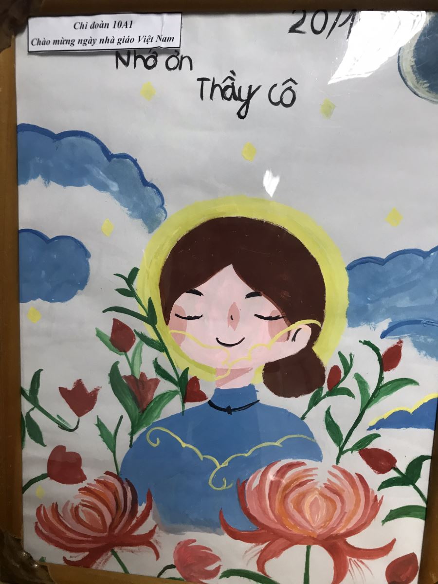 Vẽ tranh 2011 ngày nhà giáo Việt Nam đẹp nhất ý nghĩa  Tranh Quà tặng  thầy cô Việt nam